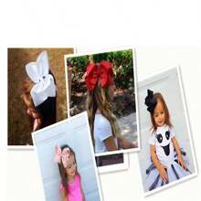 2 Pièces/paquet De Pinces À Cheveux Blanches De 8 Pouces (20cm), Gros Nœuds De Cheveux Pour Filles, Boutique De Tout-petits, Ruban Gros-grain, Gros Nœuds, Pinces Crocodile, Accessoires De Cheveux Pour Enfants