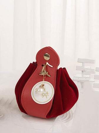 1個毛絨禮物袋糖果盒結婚禮物袋