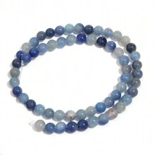 1pc Blue Agate Natural Stone Beads, 4mm/6mm/8mm/10mm - Baby Blue - View 6