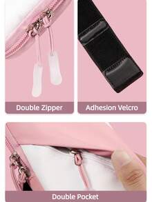 1只運動手臂包手機袋,男女適用,粉白色,早晚慢跑便攜儲物袋 - 紅白色 - 查看 6