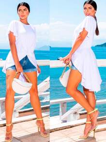 Women Blouses - 白色 - 查看 2