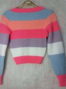 Women Sweaters - 珊瑚粉 - 查看 1