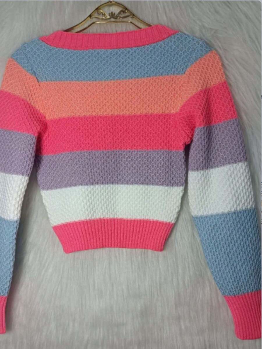 Women Sweaters - 珊瑚粉 - 查看 1