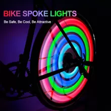 4/2/1 Stück Fahrradspeichen Licht, Silikon blattförmig 7 Farben Fahrrad Dekorations Beleuchtung