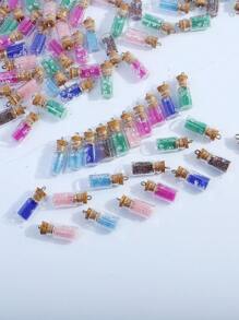 10入組diy許願瓶吊墜,隨機配色,可用於製作項鍊 - 10個顏色隨機 - 查看 1