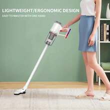 Vacuum Cleaner Household Handheld Wireless Large Suction Small Suitable For Floor, Carpet, Floor Tile - White - View 2