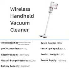 Vacuum Cleaner Household Handheld Wireless Large Suction Small Suitable For Floor, Carpet, Floor Tile - White - View 3