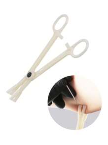 1pc Female Piercing Tool Disposable Plastic Needle Holder For Round, Slanted, Triangle Tips - White - View 5