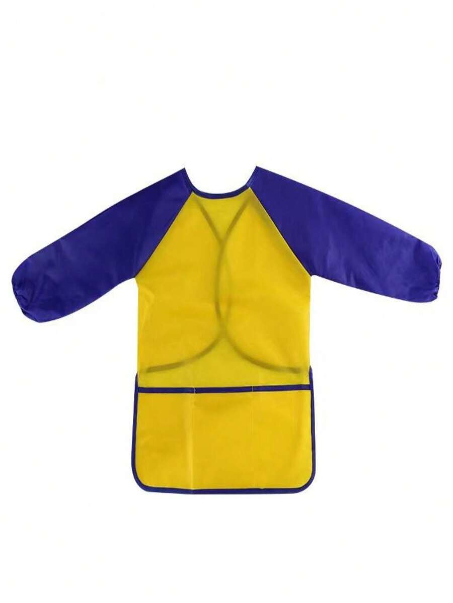 1入兒童畫水杯圍兜反穿工作服、長袖畫衣,畫畫飯裝圍兜藝術用品