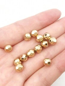 100 件时尚塑料金色星形心形圆形 DIY 串珠手链项链隔珠女士珠宝制作配件串珠