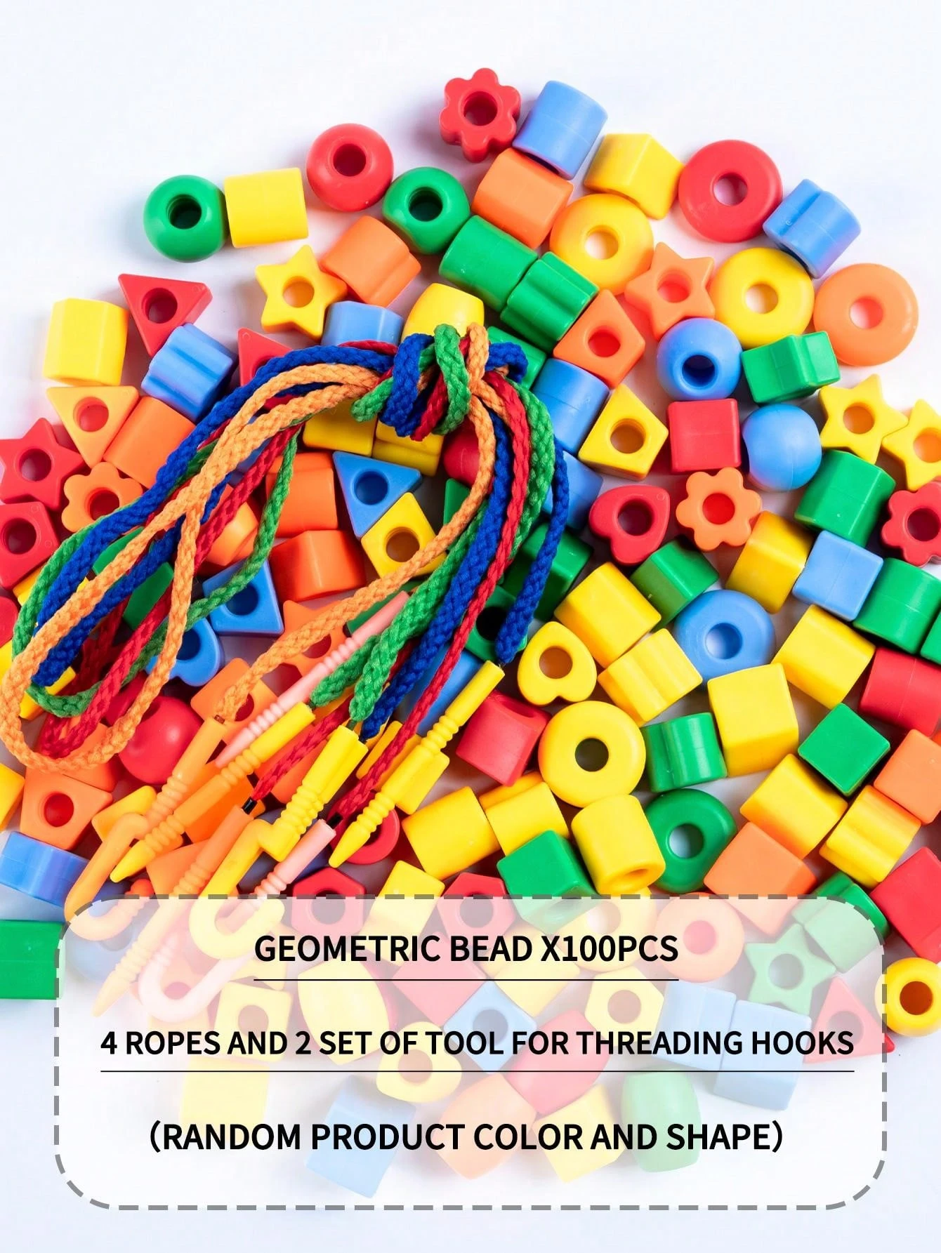 Bottled Colorful Beads100PCS Diy Manual Puzzle Beaded Building Blocks