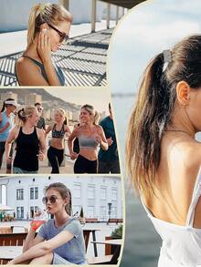 1pc Women's Silver Rhinestone Ponytail Holder Hair Clip, Sparkly Ponytail Accessory For Daily Life And Party Activity - Silver - View 7