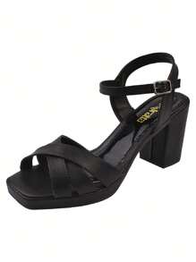 Women Heeled Sandals - màu đen - Xem 2