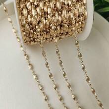 Diy Jewelry Making Material 4*10mm Ccb Spaced Small Copper Ball Handmade Chain - Pattern ccb copper bead handmade chain kc gold one meter - View 8