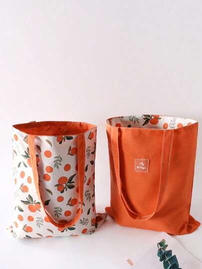 Korean Style Large Capacity Shoulder Bag, Dual-use Handbag, Durable And Practical Tote Bag For Shopping And Storage