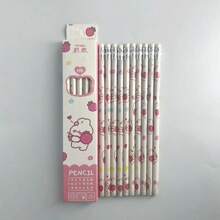 1 Box Of 10pcs Hb Pencils For Students And Drawing - Pink - View 2