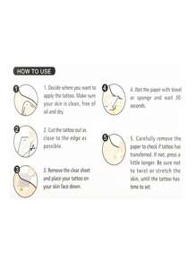 1 pc Man Woman Sexy Temporary Tattoo Stickers Waterproof Fake Spider Ladybug Body Art Flash Tattoos Sticker - Black - View 6