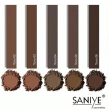 Pomada Para Cejas C/Sombra en Polvo Y Pincel 2 en 1 Saniye - 06 Chocolate - Ver 2