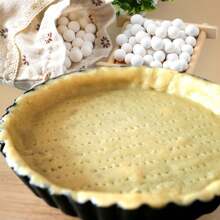 500g Ceramic Baking Stone, 1cm In Diameter, With Storage Bag, For Home Baking, Pizza, Pie, Fruit Tart, Cake Crust Making And More - Beige - View 4