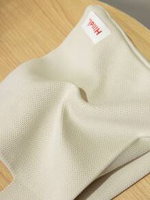 1pc Solid Color Hollow Out Crochet Breathable Lightweight Foldable Open Top Casual Vacation Women's Handbag, Suitable For Daily Life, Vacation, School, And Commute - White - View 6