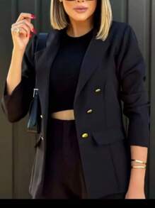 Women Blazers - 黑色 - 查看 4