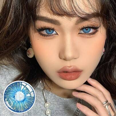 UYAAI 1副 - 全年适用，自然放大型彩色隐形眼镜，大直径，适合约会、日常佩戴、派对、万圣节装扮、角色扮演