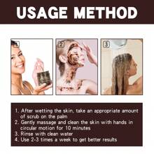 JAYSUING 50g/100g Coffee Body Scrub, Deep Cleansing Exfoliator, Removes Dead Skin, Relieves Skin Fatigue, Leaves Skin Refreshed And Soft, Suitable For Use During Bathing - Black - View 3