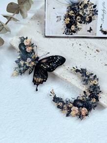 30pcs/Pack Floral & Butterfly Themed Diy Scrapbooking Material Stickers Back To School - Multicolor - View 3