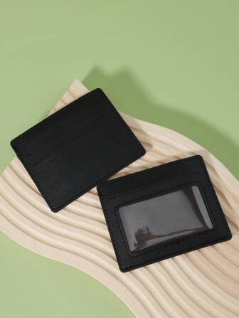 黑色口袋钱包 时尚简约 超薄轻便 便携式现金卡 卡片 硬币袋 生日礼物 周年纪念 圣诞节 情人节 女士 女孩 青少年 大学生 学生书包 学校用品 宿舍 & 返校 卡夹 卡夹 钱包 名片夹 信用卡夹 身份证夹 女士 男士 钱包 迷你钱包 钱包 卡包