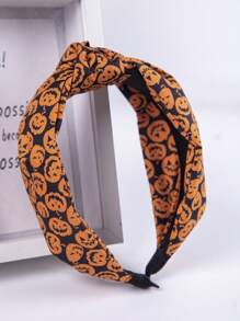 1 Miếng Halloween Của phụ nữ Quả bí ngô In Nút Dây buộc tóc Đối với Ngày lễ - trái cam - Xem 7