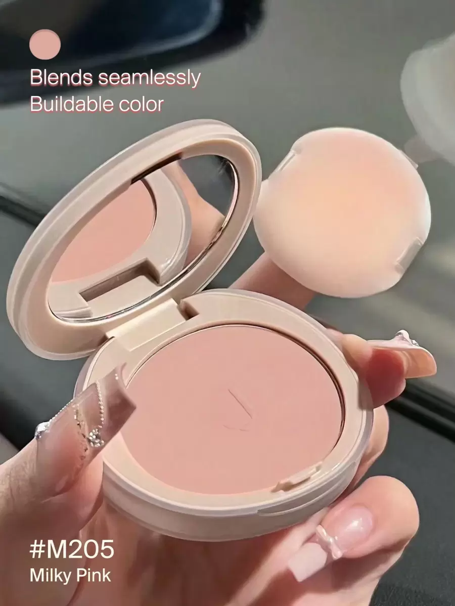 JOOCYEE M205 哑光腮红，粉嫩色泽，自然光泽，持久显色，高显色度，轻盈柔滑，易于晕染，可叠加遮盖