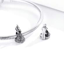 WOSTU 銀婚禮派對1個女士珠寶製作金屬珠子,適用於原裝手鐲和手環diy,925純銀製造