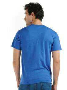 King Blue Cotton T-Shirt - 42 - View 2