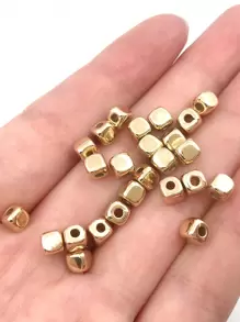 100 件时尚塑料金色星形心形圆形 DIY 串珠手链项链隔珠女士珠宝制作配件串珠