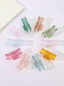 10pcs Simple & Fashionable Macaron Color Small Hair Clips For Women, Daily Use,School,Dopamine,Hair Accessories,Hair Claw,Claw Clips,Hair Clutch,Hair Jaw Clip, Casual Fall Winter For Vacation Outfits Woman - Multicolor - View 2