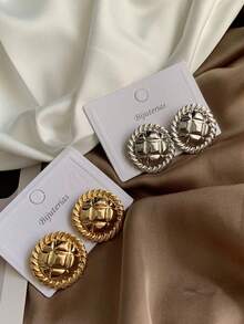 Stud Earrings - 銀色 - 查看 5