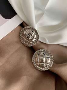 Stud Earrings - 銀色 - 查看 3