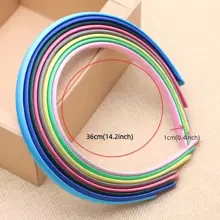 10 Fasce Per Capelli Avvolte In Raso Per Bambini Dai Colori Casuali, Larghe 1 Cm, Adatte Per L'uso Quotidiano E Accessori Per Capelli Fai Da Te