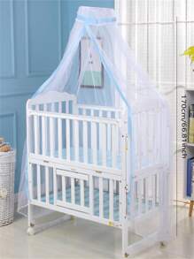 Màn chống muỗi dạng vòm màu trơn đơn giản có thể gấp lại, Màn chống muỗi cho nhà mùa hè gia đình (Chỉ bao gồm màn chống muỗi) - Màu xanh lam - Xem 4