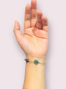 Pulsera de Cuarzo engarzado, pulsera piedra natural - Unitalla - Ver 2