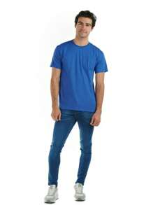 King Blue Cotton T-Shirt - 42 - View 3