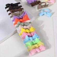 30 Pcs Girls Cute Bow Hair Ties, Colorful Elastic Bowknot Ponytail Holder Hair Accessories Set For Holiday Parties And Daily Use - Multicolor - View 6