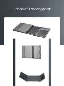 1pc Mini Folding Wireless Keyboard With Touchpad For Windows, Android, IOS Compatible With IPad, Compatible With Huawei, Compatible With Samsung, Compatible With Lenovo Teclast Blackview Chuwi Compatible With Xiaomi, Compatible With Redmi Pad Tablet Phone, Compatible With IPhone Portable Keyboard - English - View 11