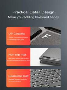 1pc Mini Folding Wireless Keyboard With Touchpad For Windows, Android, IOS Compatible With IPad, Compatible With Huawei, Compatible With Samsung, Compatible With Lenovo Teclast Blackview Chuwi Compatible With Xiaomi, Compatible With Redmi Pad Tablet Phone, Compatible With IPhone Portable Keyboard - English - View 7