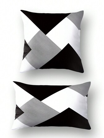 1pc Diamond Block Cushion Cover Without Filler, Polyester Square Throw Pillow Cover For Bedroom Sofa Home Decoration
