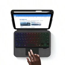 1入組黑色魔術鍵盤立式外殼套,帶觸控板背光,適用於ipad Mini 6 6代 Mini6 2021 8.3" A2567 A2568 A2569平板電腦 - iPad Mini6 2021(8.3-inch) - 查看 4