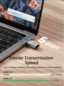 UGREEN USB C 读卡器 TF Micro SD Type C 3.1 OTG 内存卡读卡器适配器适用于华为 Micro SDHC SDXC 读卡器 - 銀色 - 查看 2