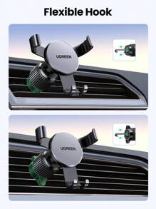 UGREEN Car Vent Phone Mount Gravity Phone Holder Hands-Free Car Air Vent Mount Auto Lock Compatible With IPhone 16 15 14 13 Pro Max Galaxy S22 S9 S10 Realme Phone Holder - Black - View 6