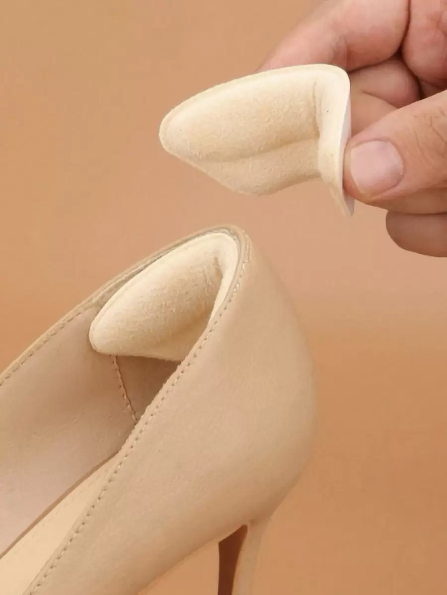 2pcs Invisible Thick Non-Slip Heel Grips, Self-Adhesive Shoe Pads For Men & Women, Prevent Slipping & Rubbing, Random Size