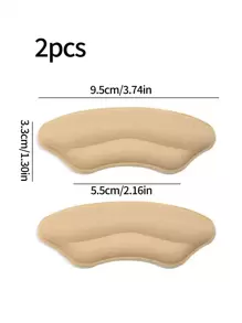 2pcs Invisible Thick Non-Slip Heel Grips, Self-Adhesive Shoe Pads For Men & Women, Prevent Slipping & Rubbing, Random Size